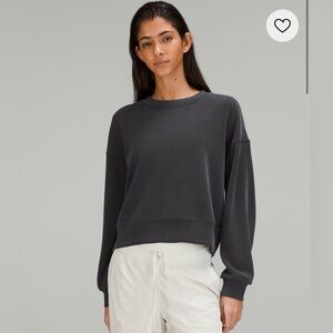 Lululemon perfectly cropped soft stream pullover size 6 black